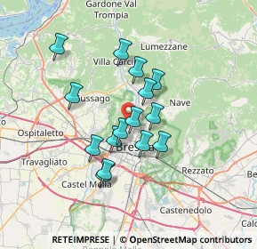 Mappa Via Monte Lungo, 25128 Brescia BS, Italia (5.476)