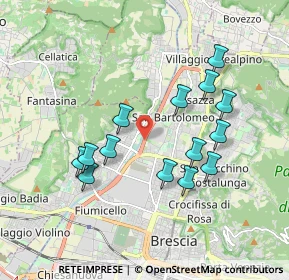 Mappa Via Monte Lungo, 25128 Brescia BS, Italia (1.73429)