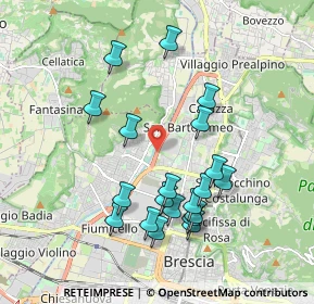 Mappa Via Monte Lungo, 25128 Brescia BS, Italia (1.851)