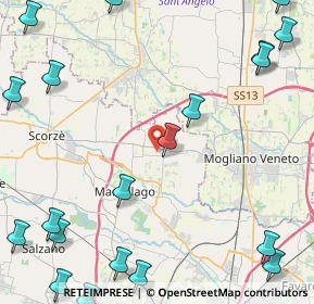Mappa Via Pietro Mascagni, 30037 Scorzè VE, Italia (6.7535)