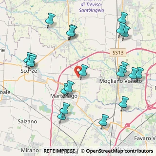 Mappa Via Pietro Mascagni, 30037 Scorzè VE, Italia (5.0345)