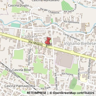 Mappa Via Milano, 134, 13856 Vigliano Biellese, Biella (Piemonte)