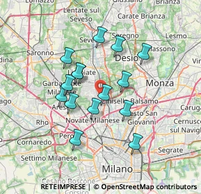 Mappa Via Angelo Cazzaniga, 20037 Paderno Dugnano MI, Italia (5.91933)