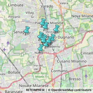 Mappa Via Angelo Cazzaniga, 20037 Paderno Dugnano MI, Italia (0.90833)