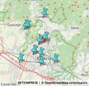 Mappa Via Milziade Tirandi, 25128 Brescia BS, Italia (3.085)