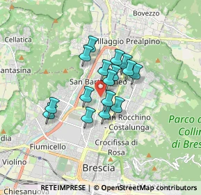 Mappa Via Milziade Tirandi, 25128 Brescia BS, Italia (1.15313)