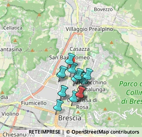Mappa Via Milziade Tirandi, 25128 Brescia BS, Italia (1.35588)