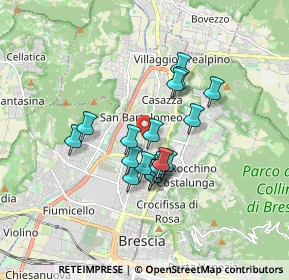 Mappa Via Milziade Tirandi, 25128 Brescia BS, Italia (1.29889)