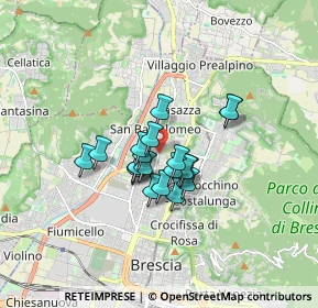 Mappa Via Milziade Tirandi, 25128 Brescia BS, Italia (1.099)