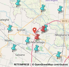 Mappa Via Cimitero, 30037 Scorzè VE, Italia (4.73909)