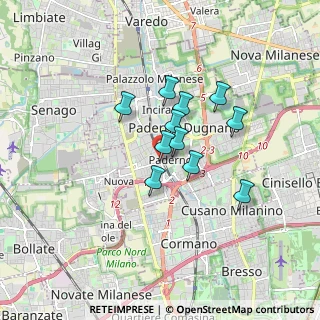 Mappa Via Roma, 20037 Paderno Dugnano MI, Italia (1.21364)