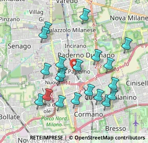 Mappa Via Roma, 20037 Paderno Dugnano MI, Italia (1.899)