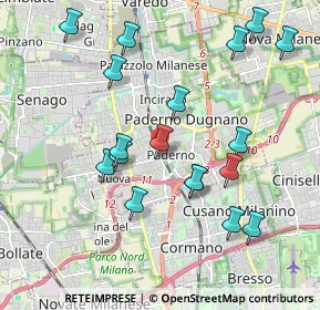 Mappa Via Roma, 20037 Paderno Dugnano MI, Italia (2.03889)