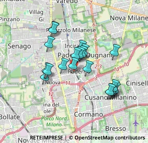 Mappa Via Roma, 20037 Paderno Dugnano MI, Italia (1.468)