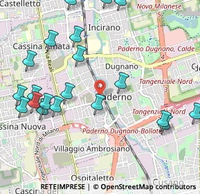 Mappa Via Roma, 20037 Paderno Dugnano MI, Italia (1.2615)