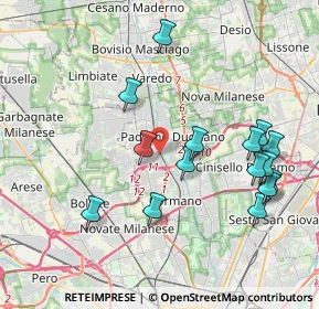 Mappa Via Roma, 20037 Paderno Dugnano MI, Italia (4.09333)