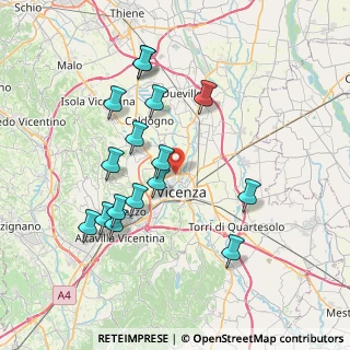Mappa Via Peschiera, 36100 Vicenza VI, Italia (7.4325)