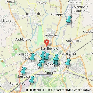 Mappa Via Peschiera, 36100 Vicenza VI, Italia (2.2875)