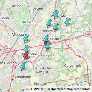 Mappa Viale delle industrie 86 Centro Ingrosso Cina - 2° Piano, 20864 Agrate Brianza MB, Italia (3.85364)