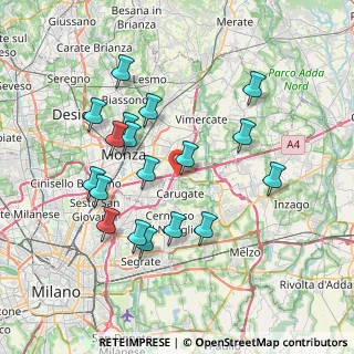Mappa Viale delle industrie 86 Centro Ingrosso Cina - 2° Piano, 20864 Agrate Brianza MB, Italia (7.28889)