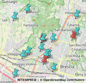 Mappa Via Torricella di Sopra, 25127 Brescia BS, Italia (2.13625)