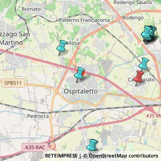 Mappa Vicolo Monte Orfano, 25035 Ospitaletto BS, Italia (3.52063)