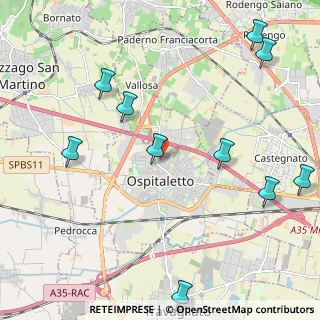 Mappa Vicolo Monte Orfano, 25035 Ospitaletto BS, Italia (2.85727)