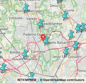 Mappa Via Giuseppe di Vittorio, 20037 Paderno Dugnano MI, Italia (6.23176)