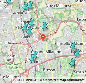 Mappa Via Giuseppe di Vittorio, 20037 Paderno Dugnano MI, Italia (2.53583)