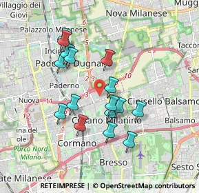 Mappa Via Giuseppe di Vittorio, 20037 Paderno Dugnano MI, Italia (1.59)