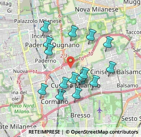 Mappa Via Giuseppe di Vittorio, 20037 Paderno Dugnano MI, Italia (1.6525)