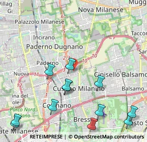 Mappa Via Giuseppe di Vittorio, 20037 Paderno Dugnano MI, Italia (2.68667)