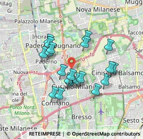 Mappa Via Giuseppe di Vittorio, 20037 Paderno Dugnano MI, Italia (1.532)