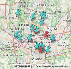 Mappa Via Giuseppe di Vittorio, 20037 Paderno Dugnano MI, Italia (6.662)