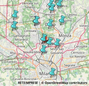 Mappa Via Giuseppe di Vittorio, 20037 Paderno Dugnano MI, Italia (7.92188)