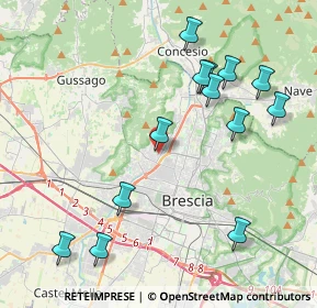 Mappa Via Marino Ballini, 25127 Brescia BS, Italia (4.45615)