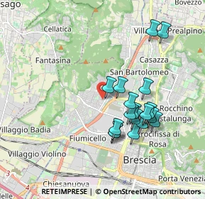Mappa Via Marino Ballini, 25127 Brescia BS, Italia (1.68611)