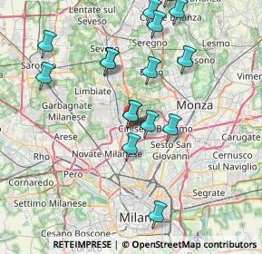 Mappa Via Dogali, 20037 Paderno Dugnano MI, Italia (7.90125)