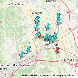 Mappa Strada Vicinale Monte Crocetta, 36100 Vicenza VI, Italia (3.17938)