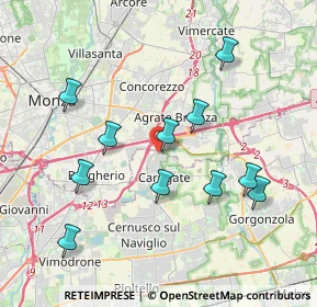 Mappa Via del Lavoro, 20061 Carugate MI, Italia (3.83636)