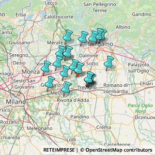 Mappa Fara Gera D'adda, 24045 Fara Gera d'Adda BG, Italia (10.272)