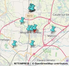 Mappa Via Luigi Pirandello, 31021 Mogliano Veneto TV, Italia (3.82857)