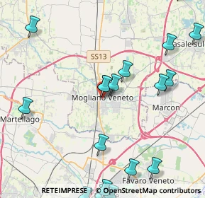 Mappa Via XXIV Maggio, 31021 Mogliano Veneto TV, Italia (5.7975)