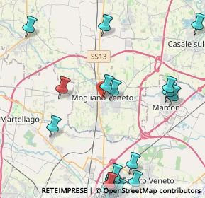 Mappa Piazza Donatori di Sangue, 31021 Mogliano Veneto TV, Italia (5.9385)