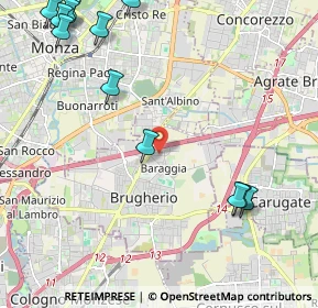 Mappa Via Belvedere, 20861 Brugherio MB, Italia (2.91417)