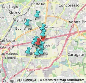 Mappa Via Belvedere, 20861 Brugherio MB, Italia (1.18077)