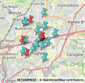 Mappa Via Belvedere, 20861 Brugherio MB, Italia (1.308)