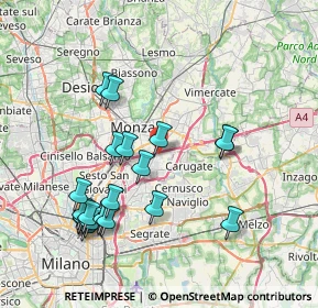 Mappa Via Belvedere, 20861 Brugherio MB, Italia (8.0535)