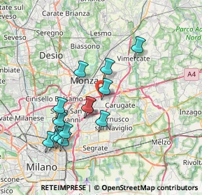 Mappa Via Belvedere, 20861 Brugherio MB, Italia (7.02)