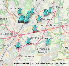 Mappa Via Belvedere, 20861 Brugherio MB, Italia (3.69125)